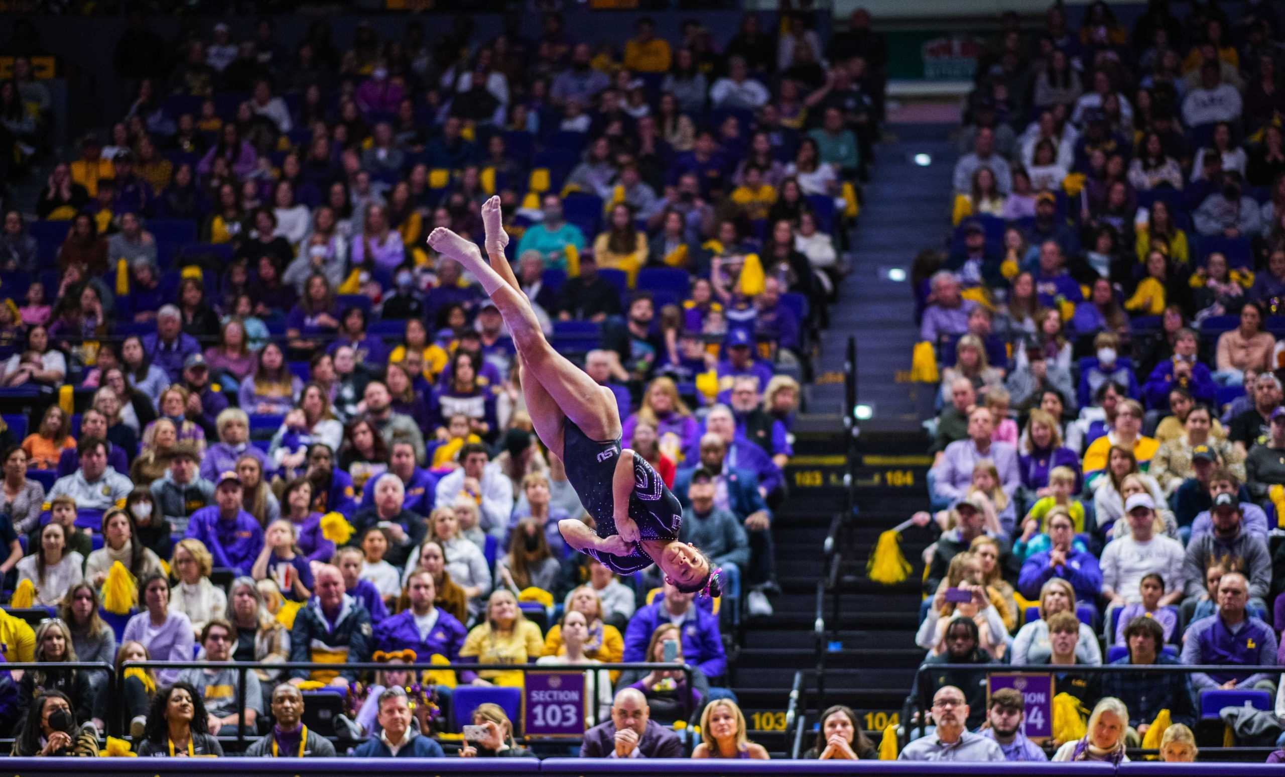 PHOTOS: #8 LSU gymnastics upsets #6 Auburn 197.975-197.750