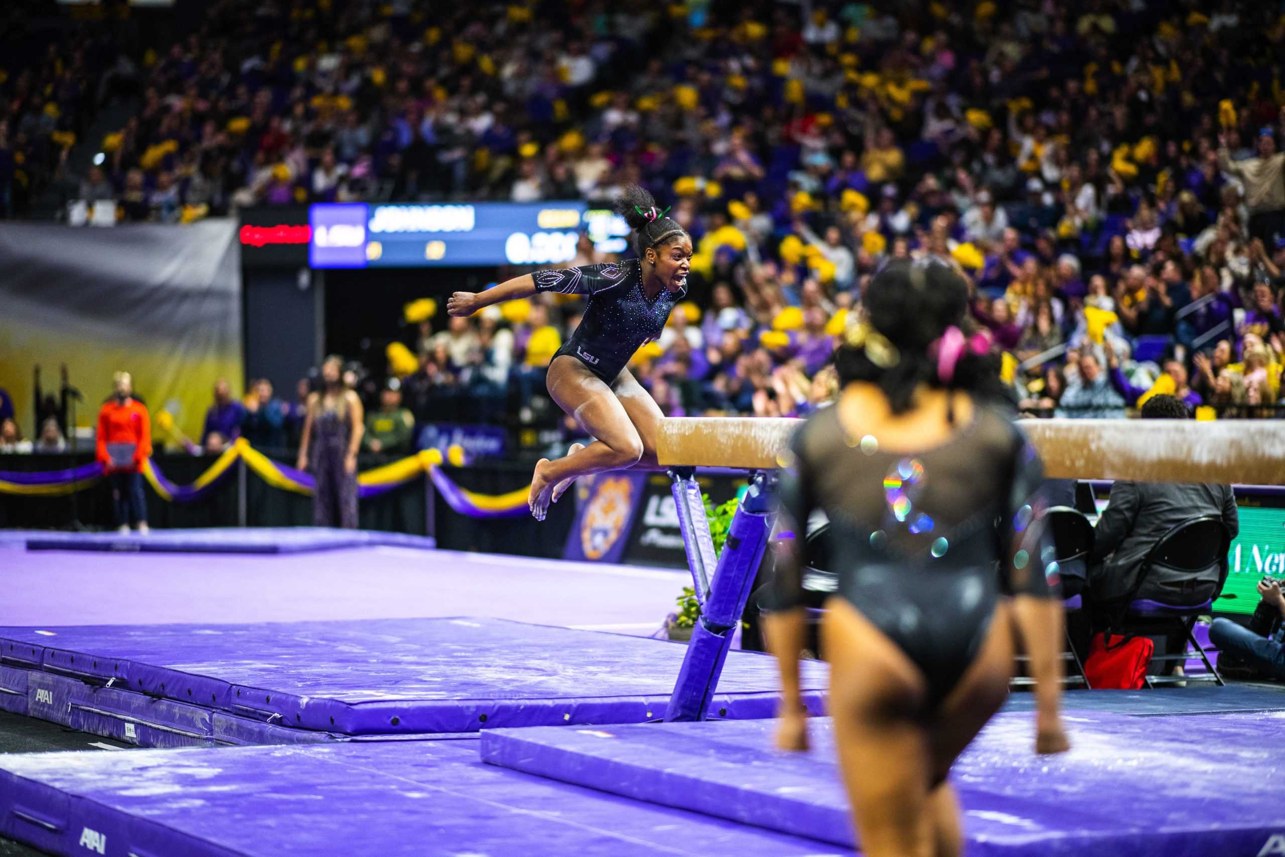 PHOTOS: #8 LSU gymnastics upsets #6 Auburn 197.975-197.750