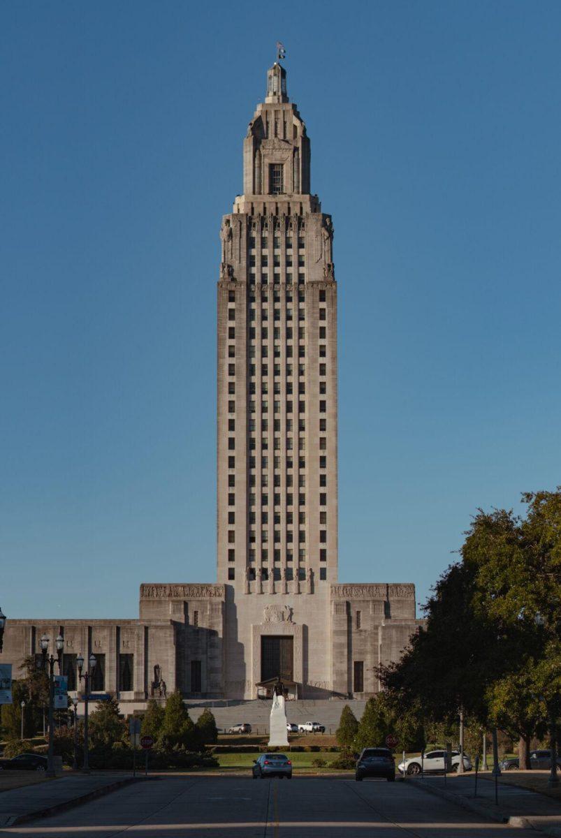 The Louisiana State Capitol stands tall on Sunday, Feb. 6, 2022, at 900 North Third Street in Baton Rouge, La.