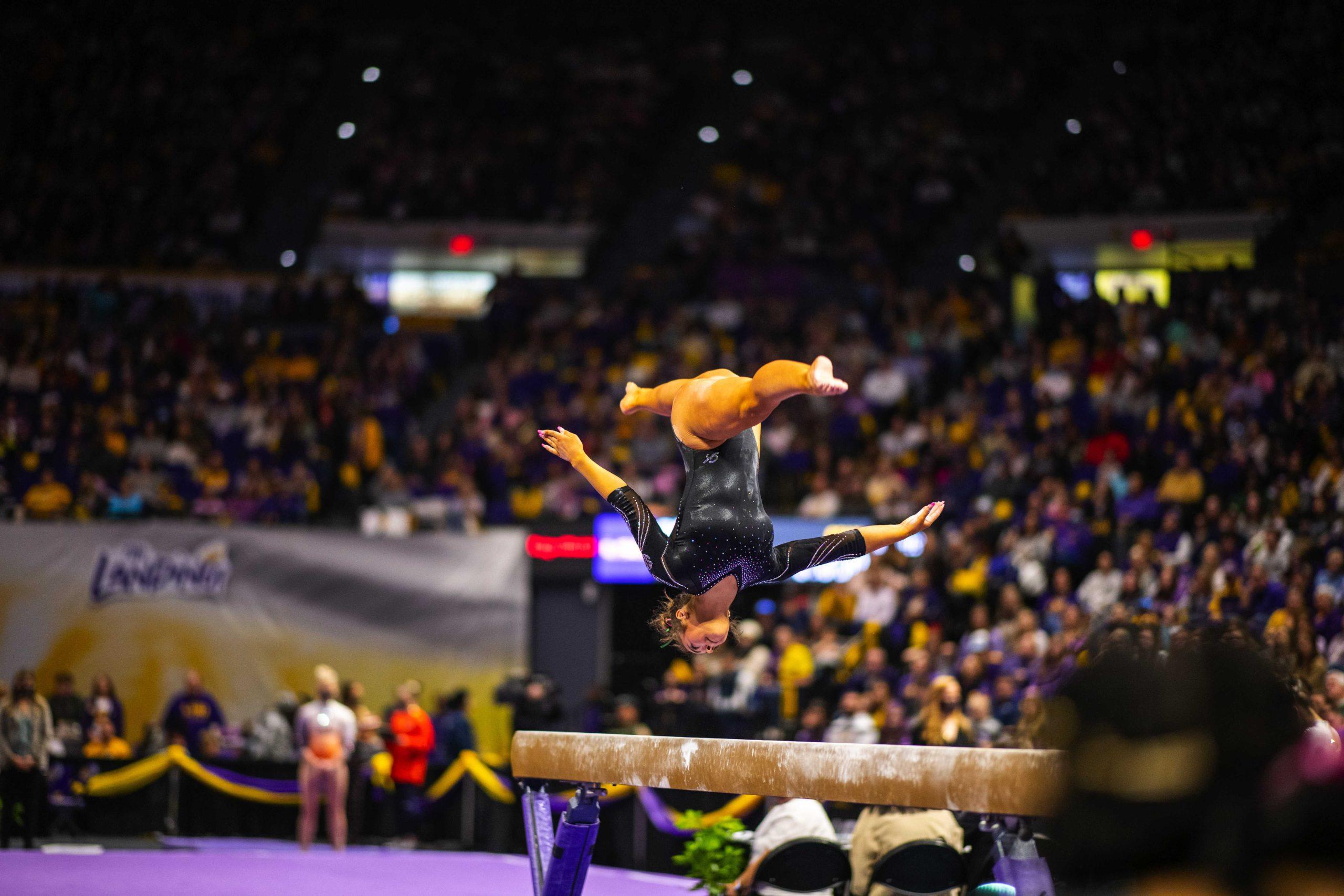 PHOTOS: #8 LSU gymnastics upsets #6 Auburn 197.975-197.750