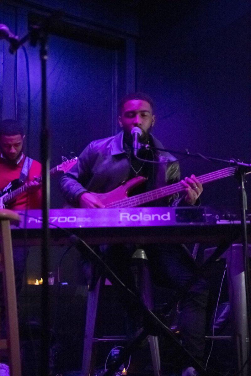 LSU senior Damien Henry performs to end the night Wednesday, Feb. 9, 2022, at Dior Bar &amp; Lounge on 4619 Bennington Ave. in Baton Rouge, La.