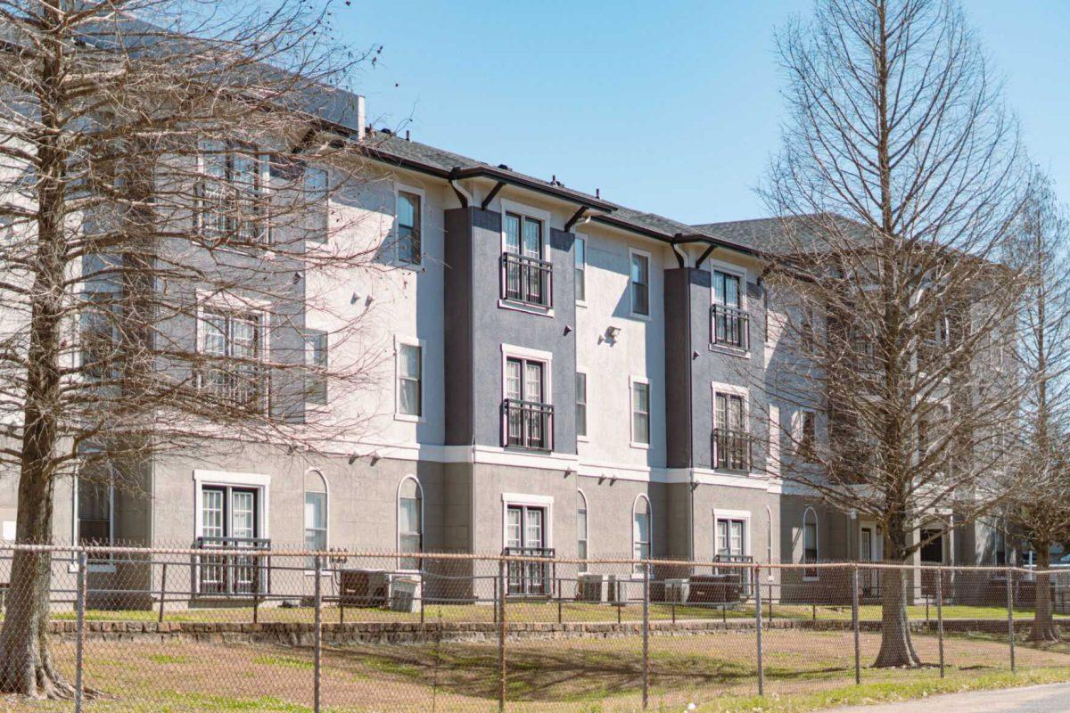 The Venue at Northgate, an apartment complex near LSU&#8217;s campus, stands tall on Saturday, Feb. 19, 2022, on Aster Street in Baton Rouge, La.