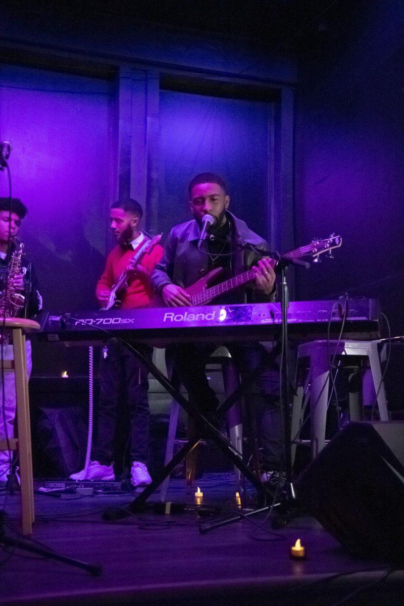 LSU senior Damien Henry performs to end the night Wednesday, Feb. 9, 2022, at Dior Bar &amp; Lounge on 4619 Bennington Ave. in Baton Rouge, La.