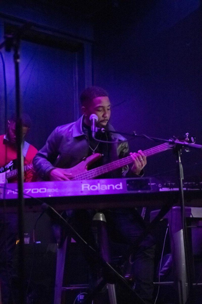 LSU senior Damien Henry performs to end the night Wednesday, Feb. 9, 2022, at Dior Bar &amp; Lounge on 4619 Bennington Ave. in Baton Rouge, La.