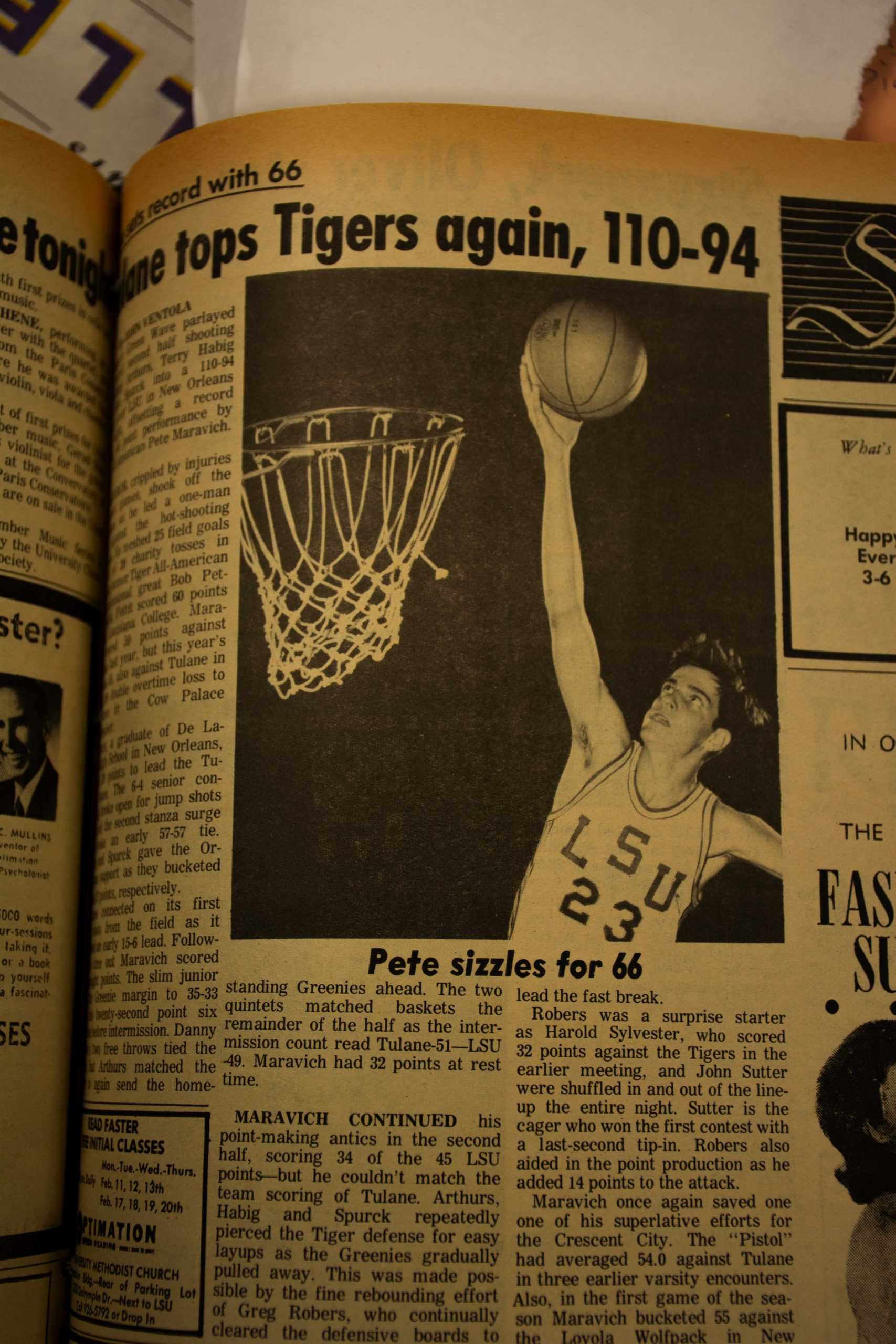 'Pistol' Pete Maravich, greatest scorer in NCAA history, leaves legacy at LSU