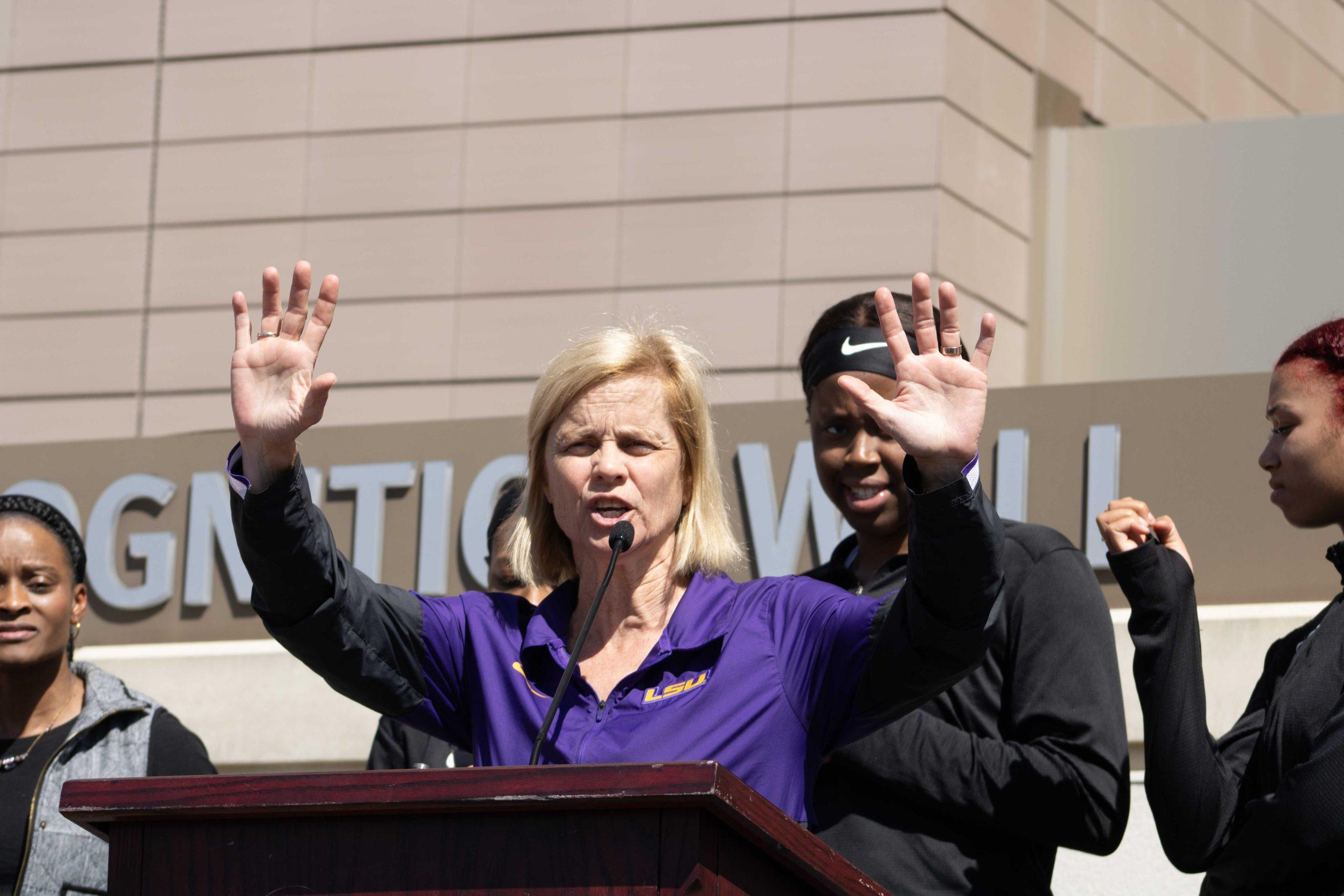 PHOTOS: LSU women's basketball send off to Nashville for SEC Tournament