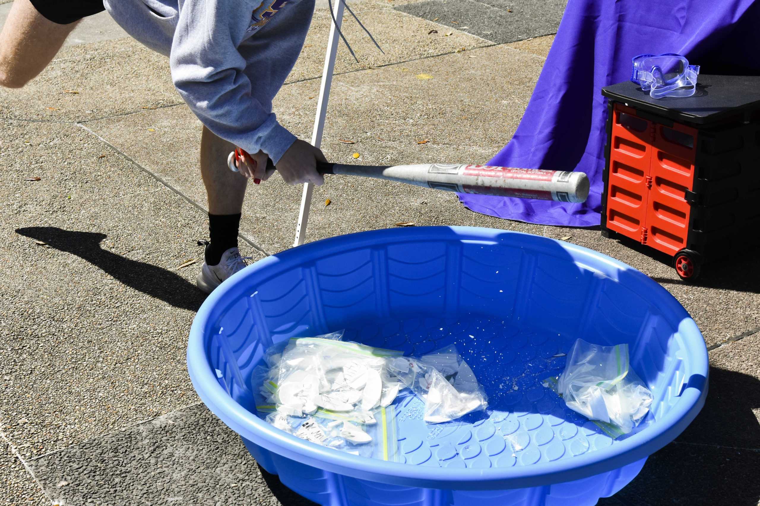 PHOTOS: Tigers Against Sexual Assault smash plates at 'Smashing Misconceptions' in Free Speech Plaza