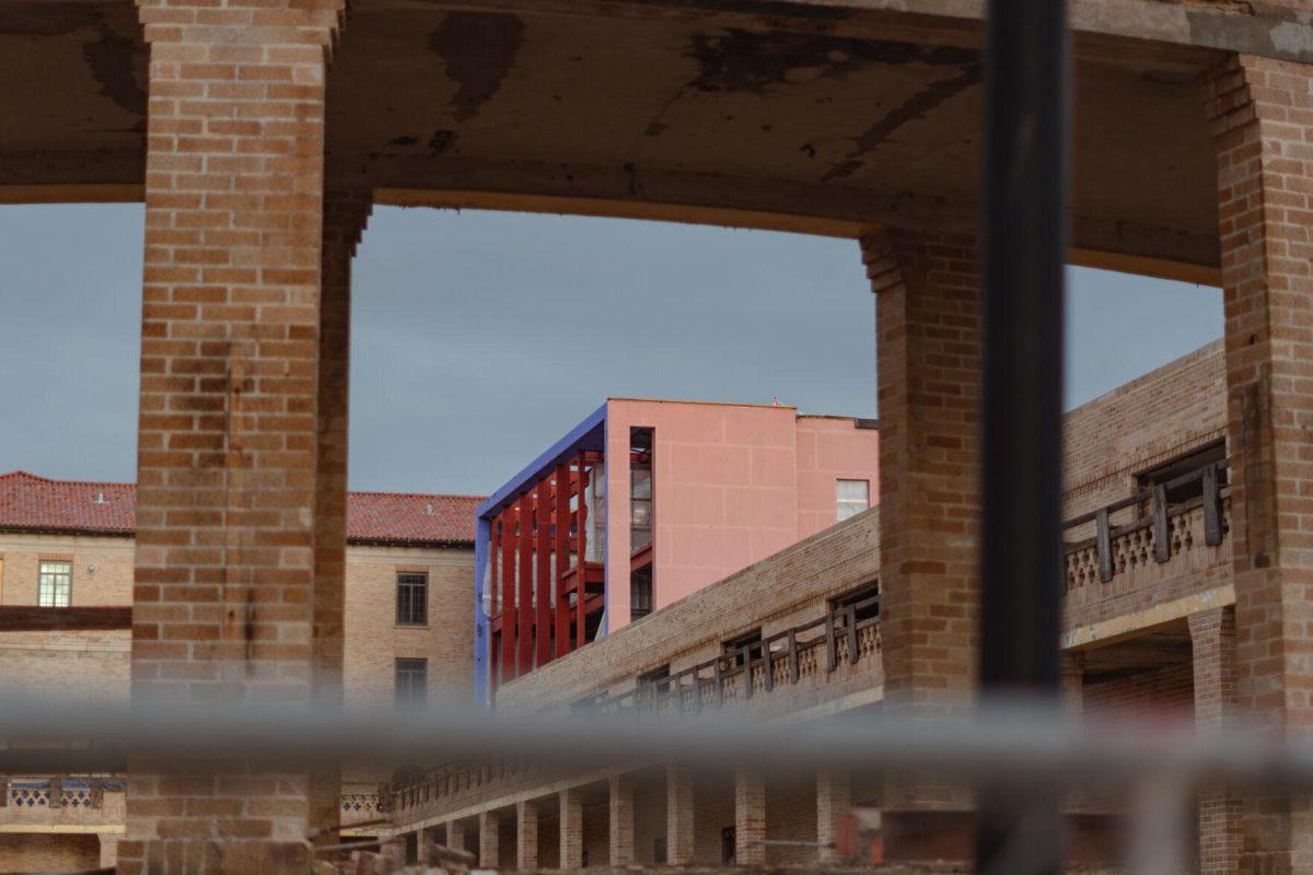 A new addition rises up on Tuesday, March 22, 2022, at the Huey P. Long Field House on Field House Drive in Baton Rouge, La.