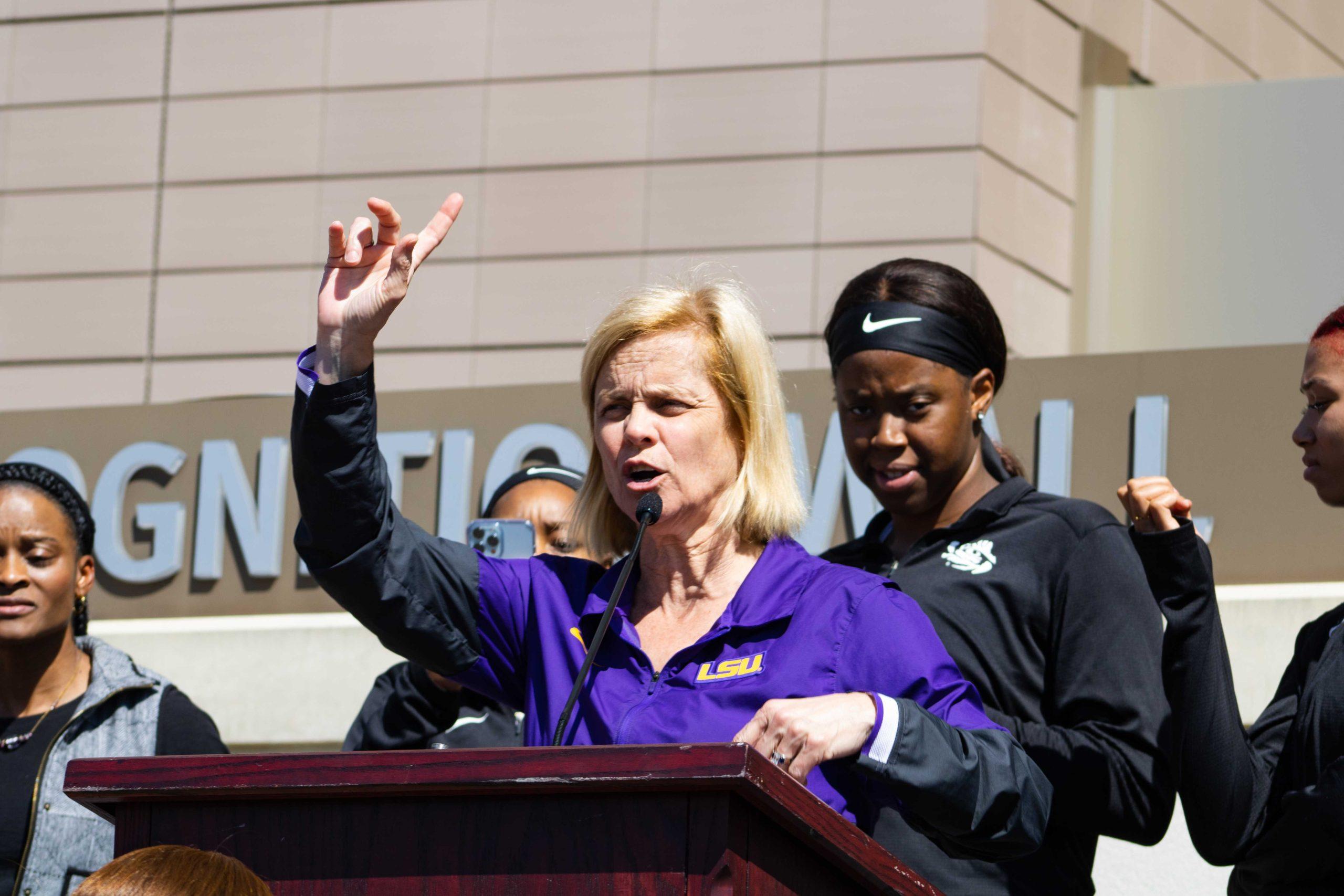 PHOTOS: LSU women's basketball send off to Nashville for SEC Tournament