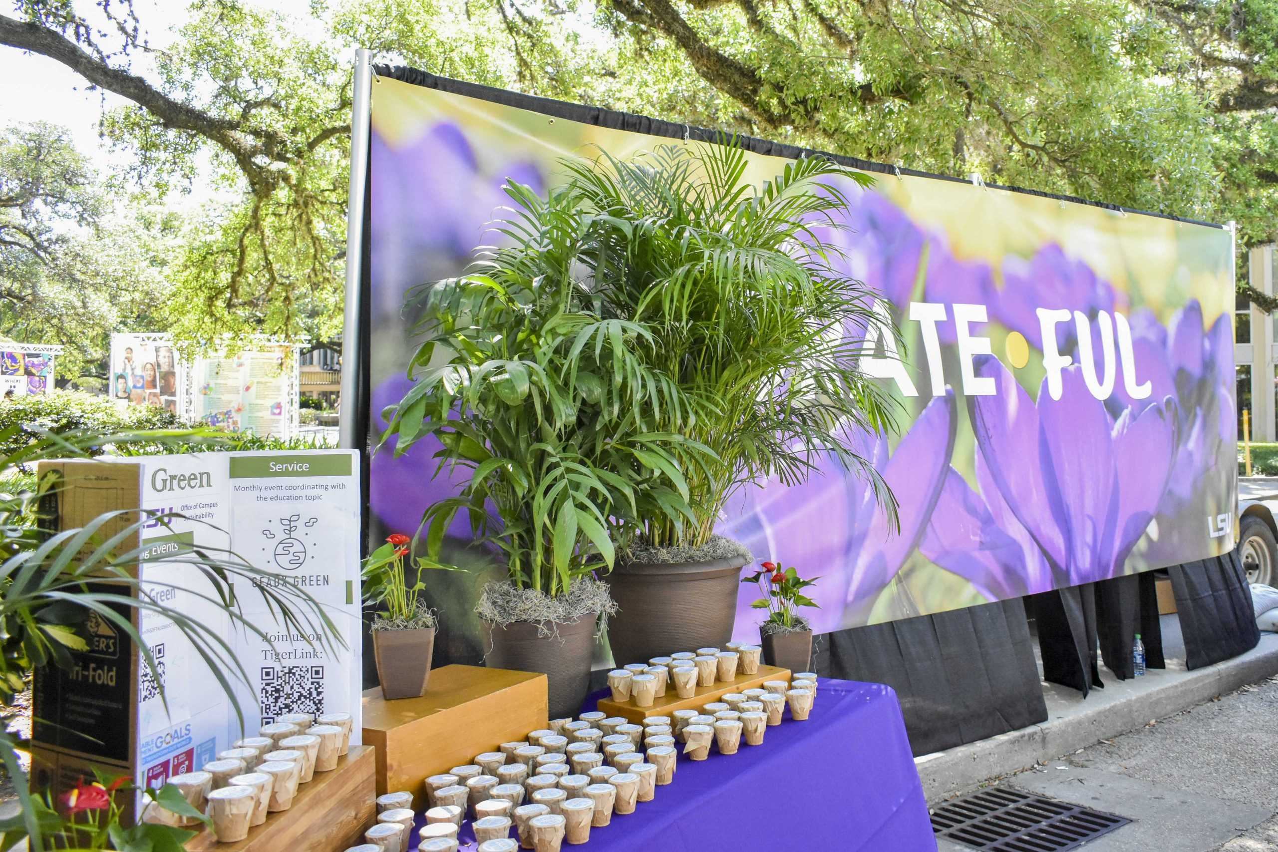 Sustainability event draws crowds of LSU students to eat plant-based foods and pet baby animals