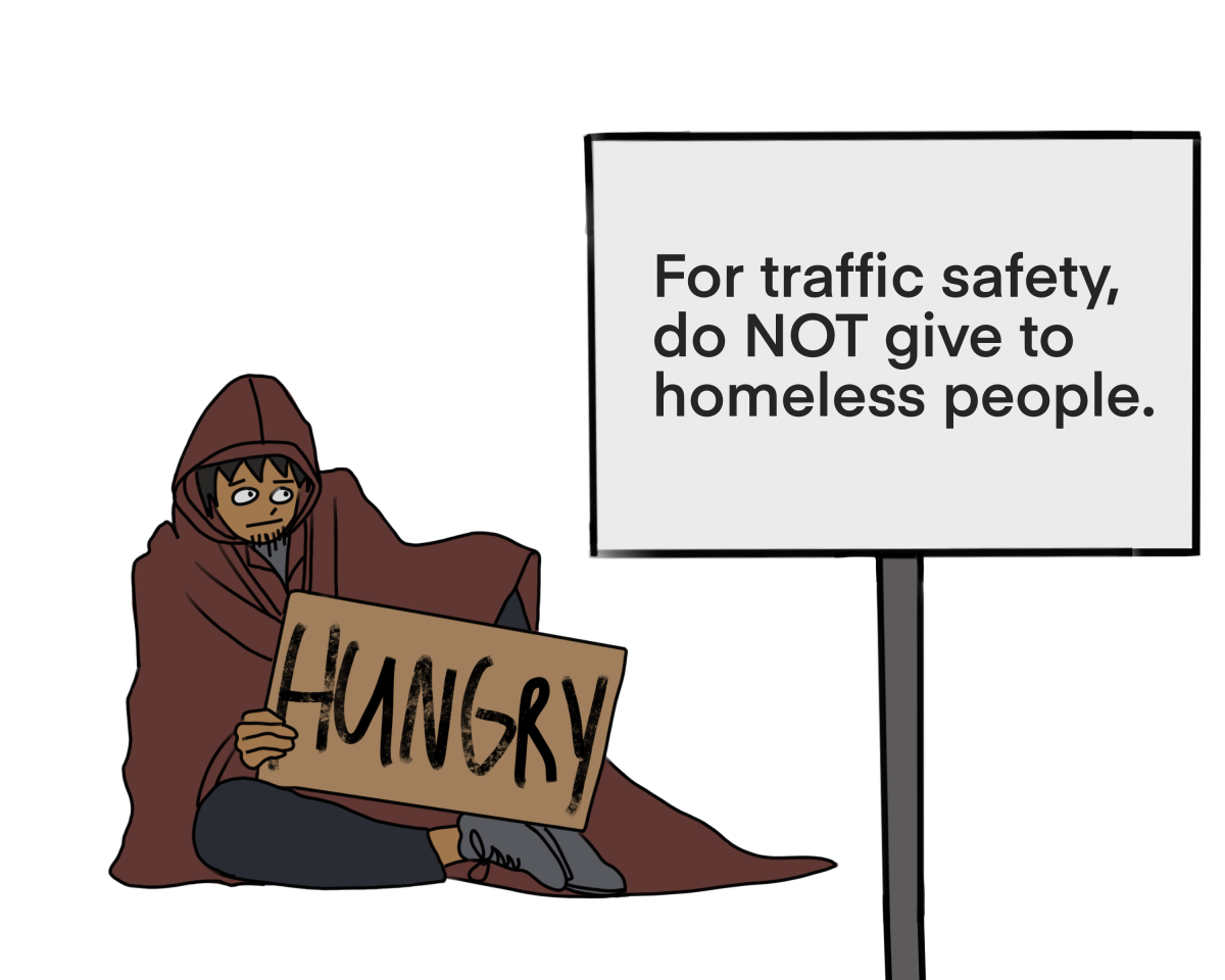 Anti-homeless signs cartoon