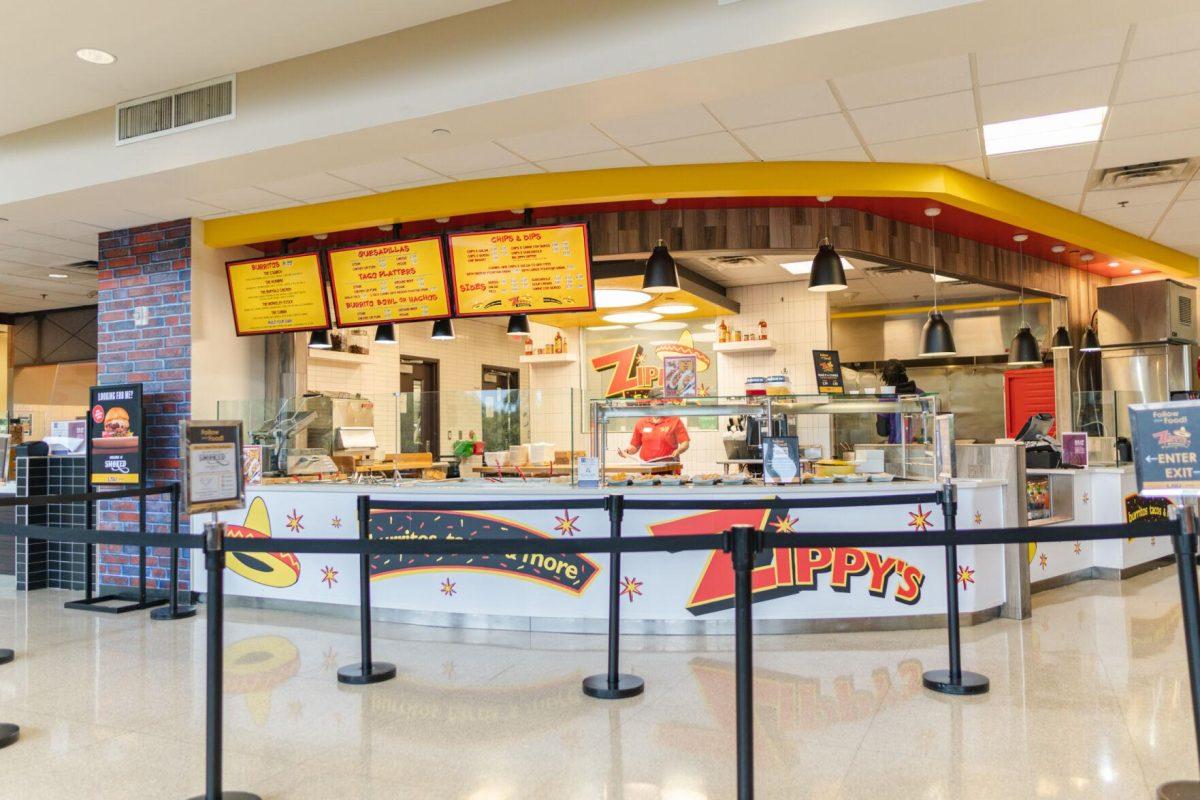 Zippy&#8217;s sits open on Monday, April 11, 2022, inside the LSU Student Union on Highland Road in Baton Rouge, La.