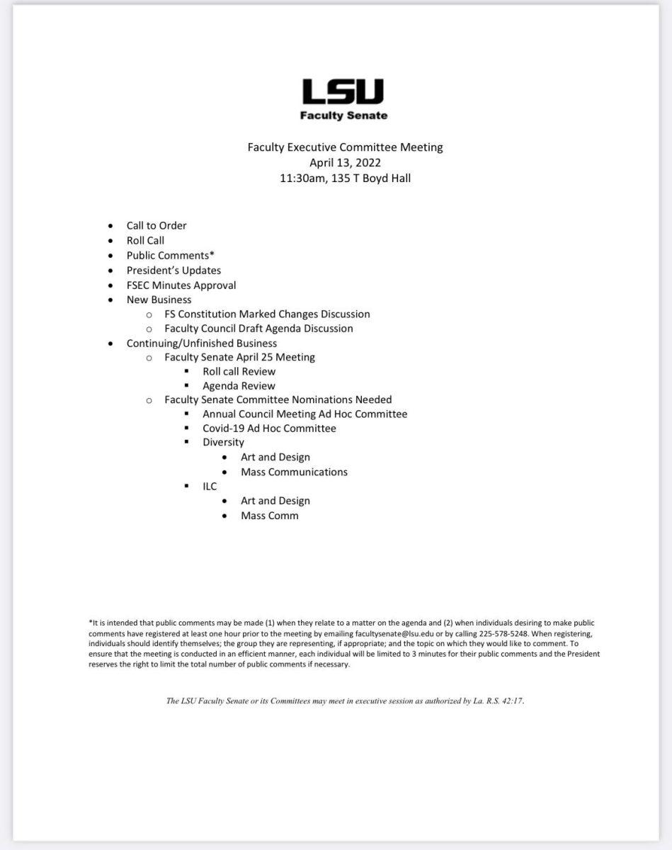 Under Louisiana open meetings law, public bodies are required to give notice of all meetings of a public body at least 24 hours in advance, regardless of whether they are open to the public.&#160;