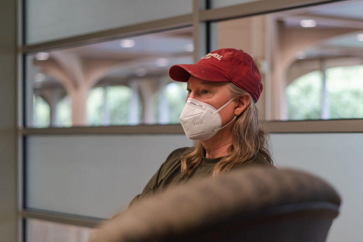 LSU Faculty Senate Member-at-Large Jeffery Roland asks a question on Wednesday, April 20, 2022, during the LSU Faculty Senate Executive Committee meeting inside the LSU Student Union on Highland Road in Baton Rouge, La.