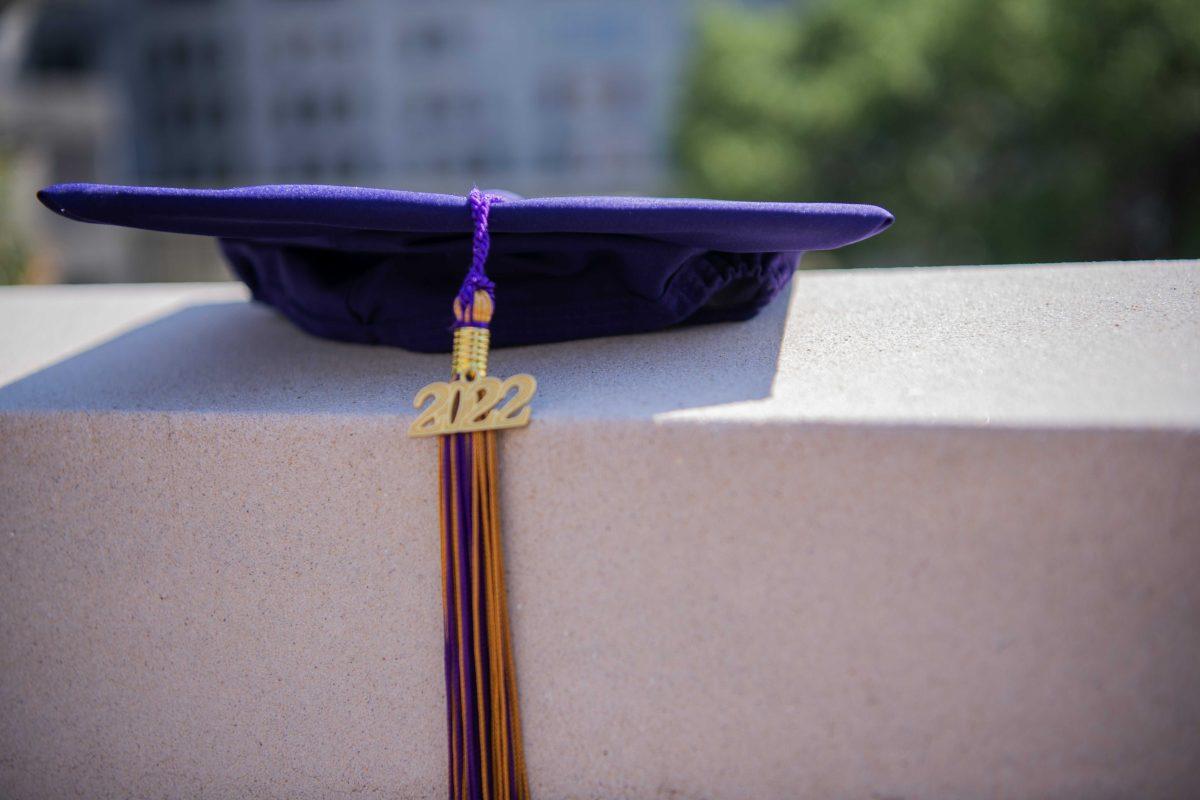 An LSU 2022 cap sits&#160;Wednesday, May 4, 2022, at LSU in Baton Rouge, La.&#160;