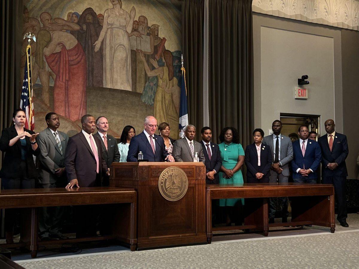 Gov. John Bel Edwards during a press conference held shortly after the end of the 2022 regular legislative session.&#160;