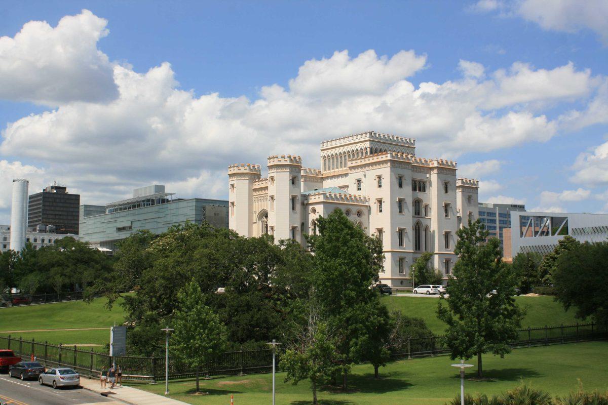 The Louisiana Old State Capitol overlooks downtown Baton Rouge on a beautiful Tuesday, June 7, 2022.