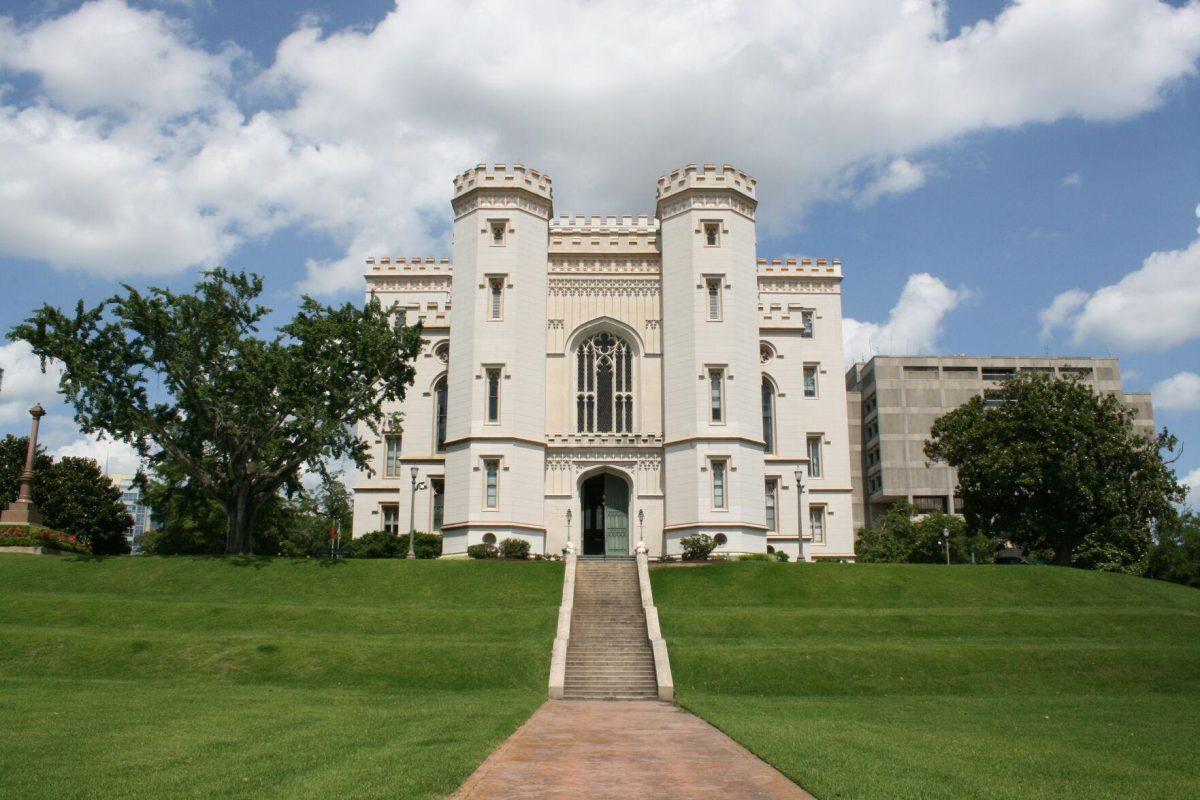 The Louisiana Old State Capitol overlooks downtown Baton Rouge on a beautiful Tuesday, June 7, 2022.