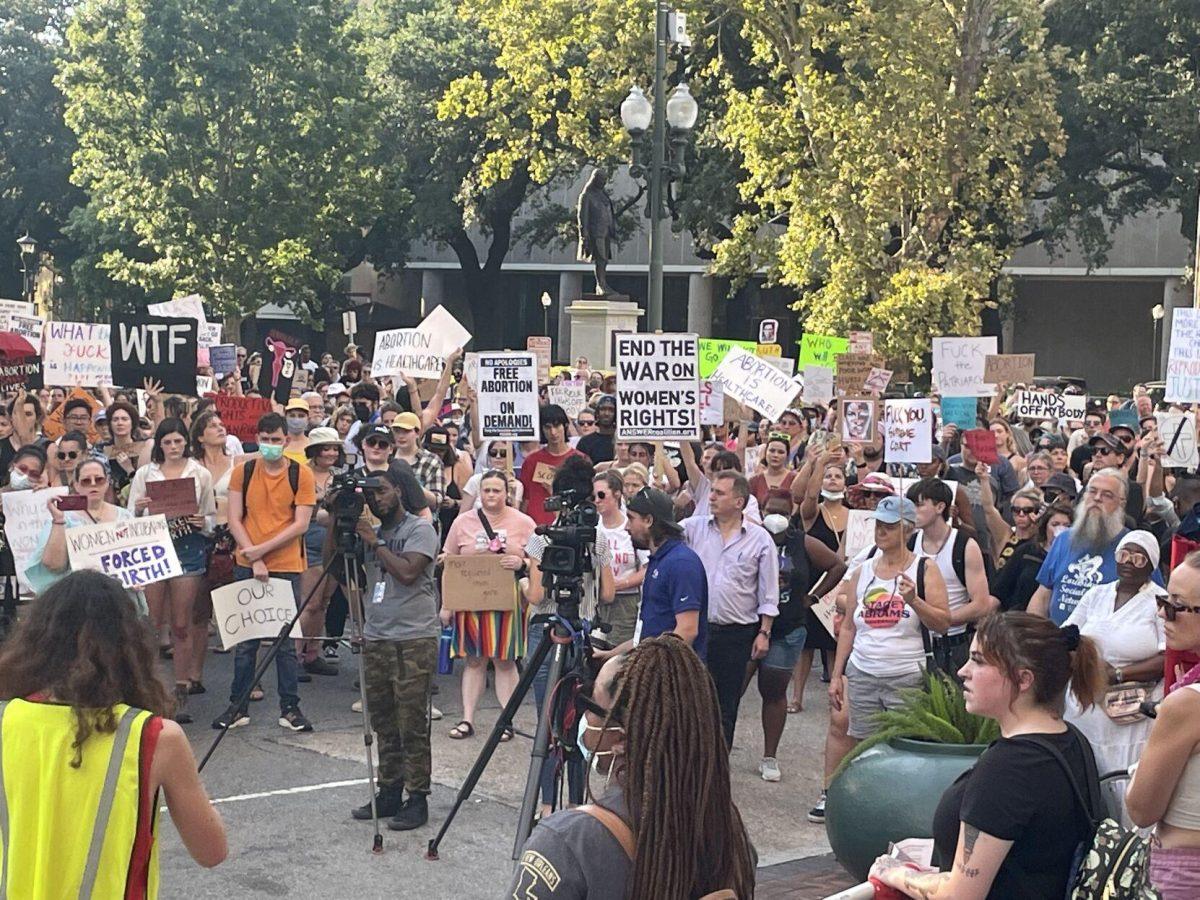 Hundreds rallied in New Orleans on Friday to protest the overturning of Roe v. Wade, which caused Louisiana's trigger laws to go into effect, immediately banning most abortions in Louisiana&#160;