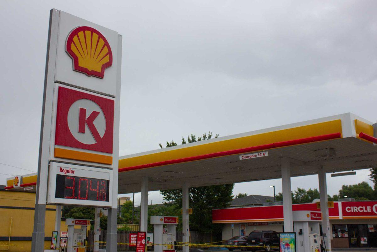 A sign displays the price of gas at the Shell Station on Tuesday, Aug. 23, 2022, on Highland Road in Baton Rouge, La.