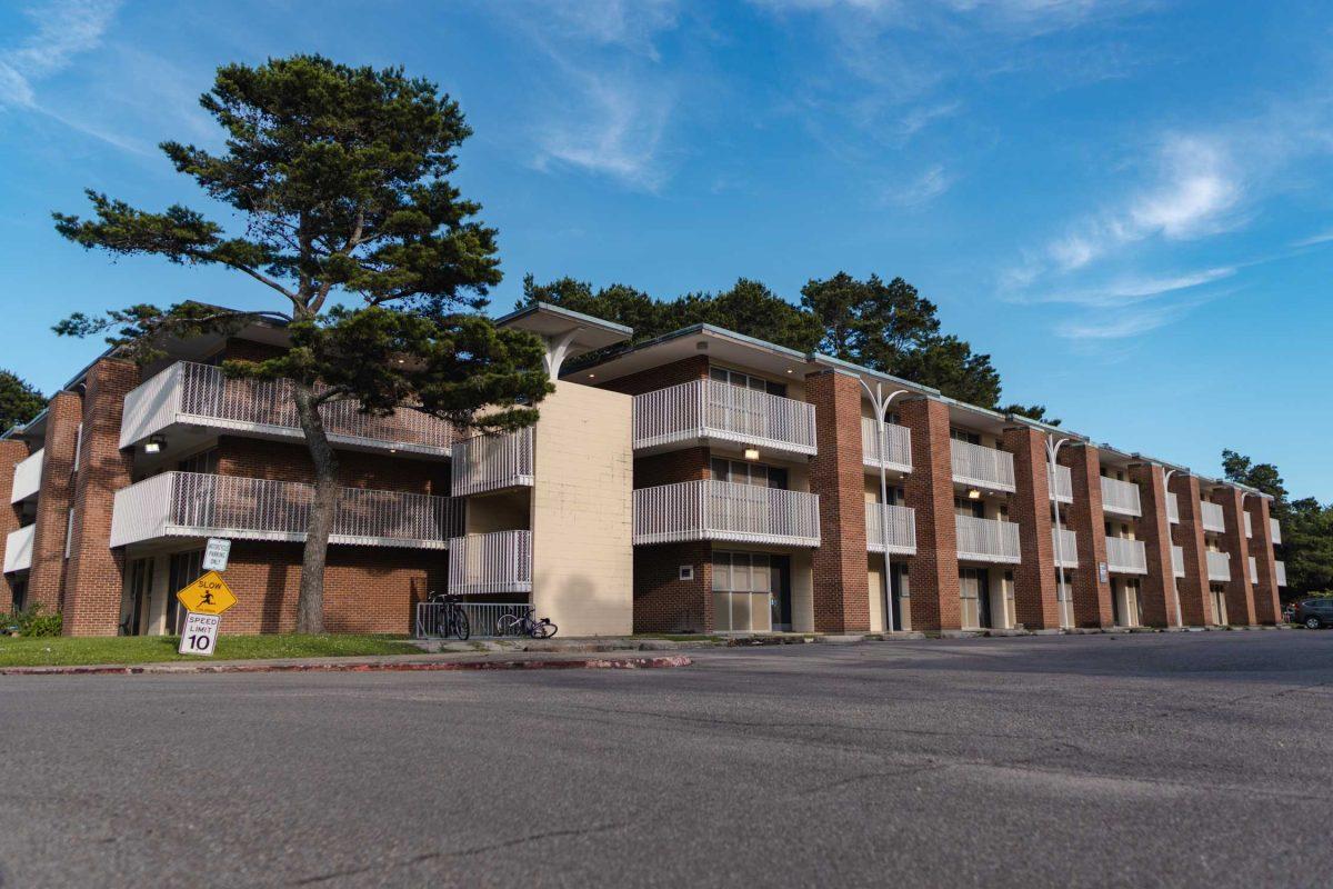 The Edward J. Gay Apartments stand tall on Saturday, April 30, 2022, on Spruce Lane in Baton Rouge, La.