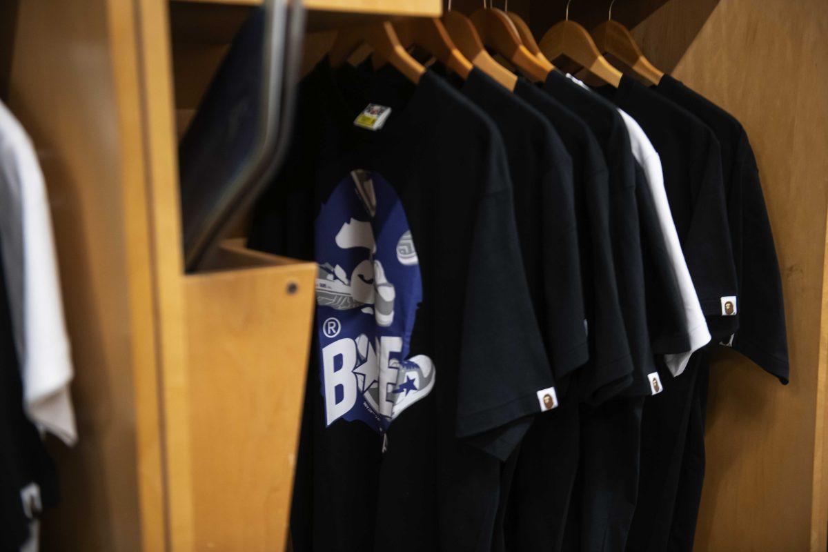 Several t-shirts hang on a rack on Wednesday, Nov. 17, 2021, at Private Stock on Nicholson Drive in Baton Rouge, La.