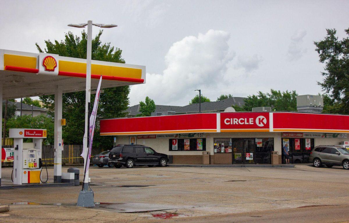 Cars sit parked in front of the Circle K on Tuesday, Aug. 23, 2022, on Highland Road in Baton Rouge, La.