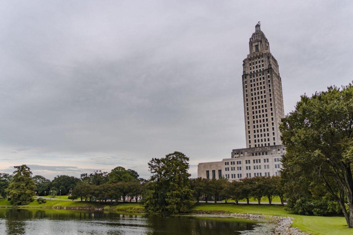 Trees grown in front of the Capitol on Monday, Aug. 22, 2022, on North 3rd Street in Baton Rouge, La.