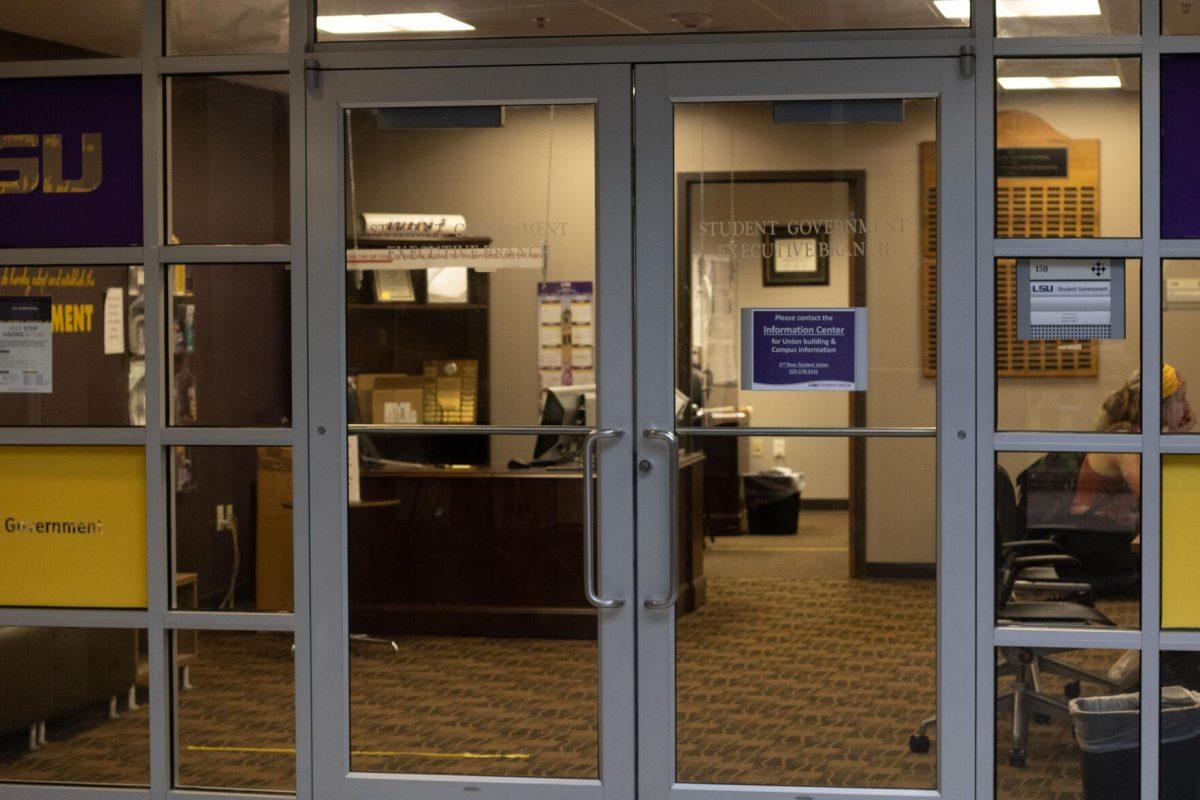 The Student Government office sits Tuesday, Aug. 23, 2022, in the LSU student union at LSU.