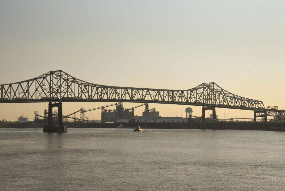 The Mississippi River Bridge sits on Thursday, Sept. 15, 2022 on the Mississippi River in Baton Rouge, La.