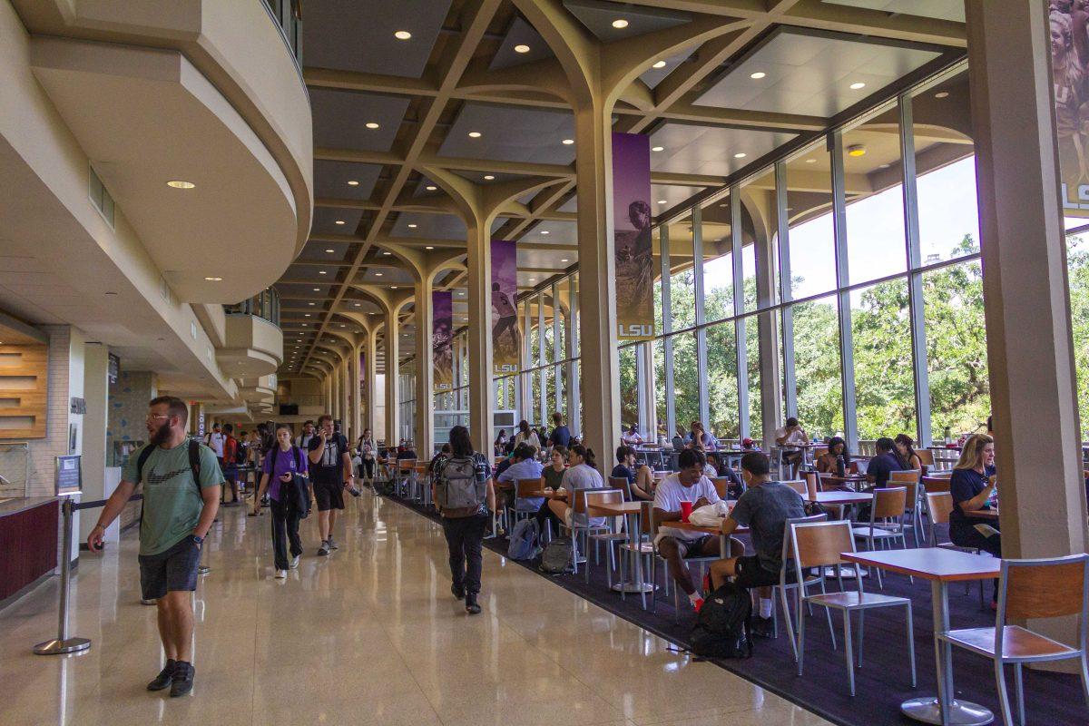 The Student Union buzzes with activity Wednesday, Aug. 31, 2022, on LSU's campus.