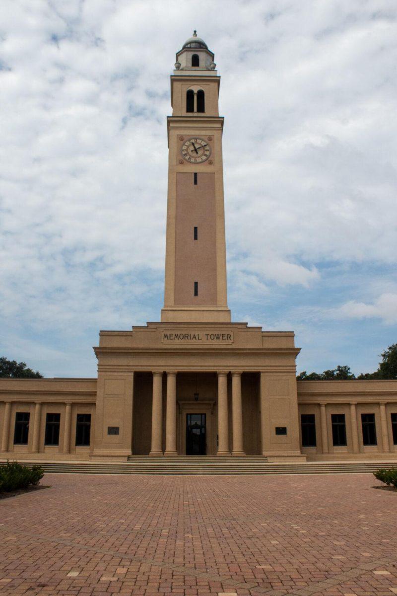 Memorial Tower stands tall on Thursday, Sept. 8th, 2022, on Tower Drive on LSU's Campus.