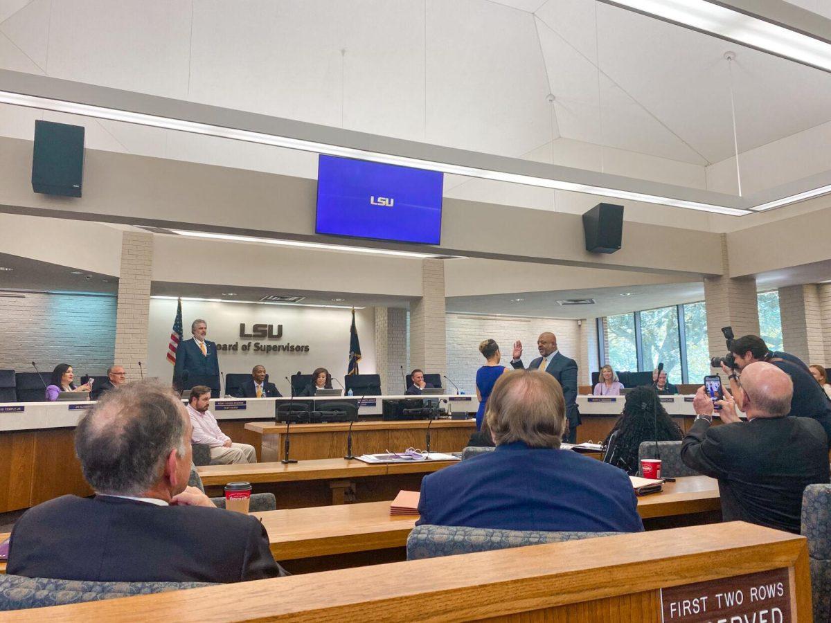 Jimmie Woods Sr. swears in as chair-elect of the Board of Supervisors during their September meeting on Friday, September 9, 2022.