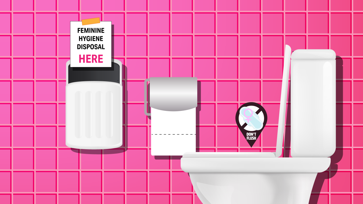 Feminine Hygiene Disposal Graphic