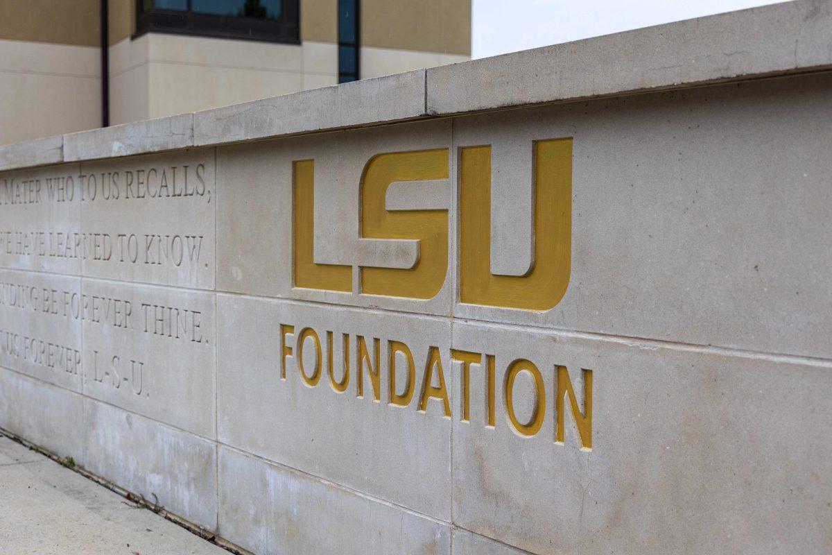 A LSU Foundation sign sits Tuesday, Sept. 6, 2022, on Nicholson Drive.