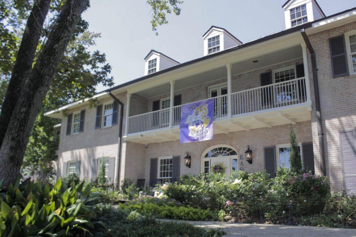 The Kappa Alpha Theta sorority house sits on Thursday, Sept. 14, 2022, on W Lakeshore Drive in Baton Rouge, La.