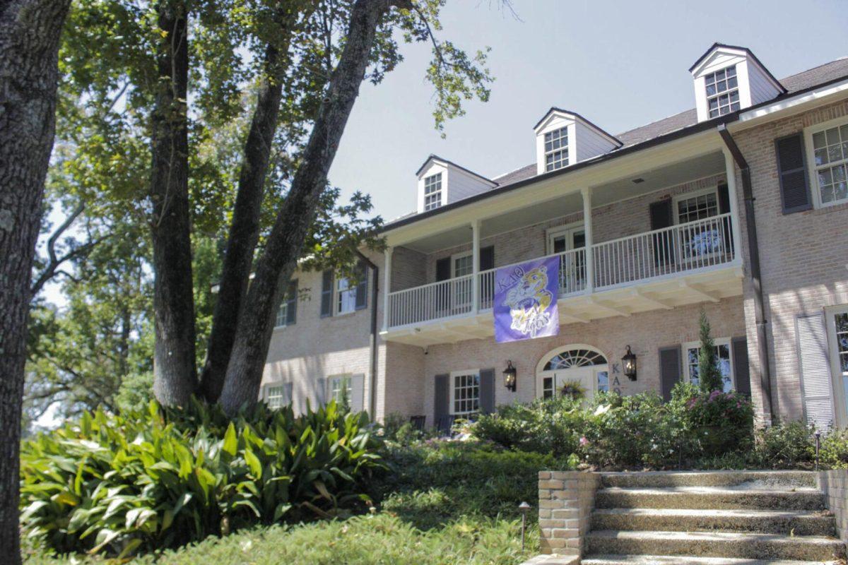 A tree stands next to the Kappa Alpha Theta sorority house on Thursday, Sept. 14, 2022, on W Lakeshore Drive in Baton Rouge, La.