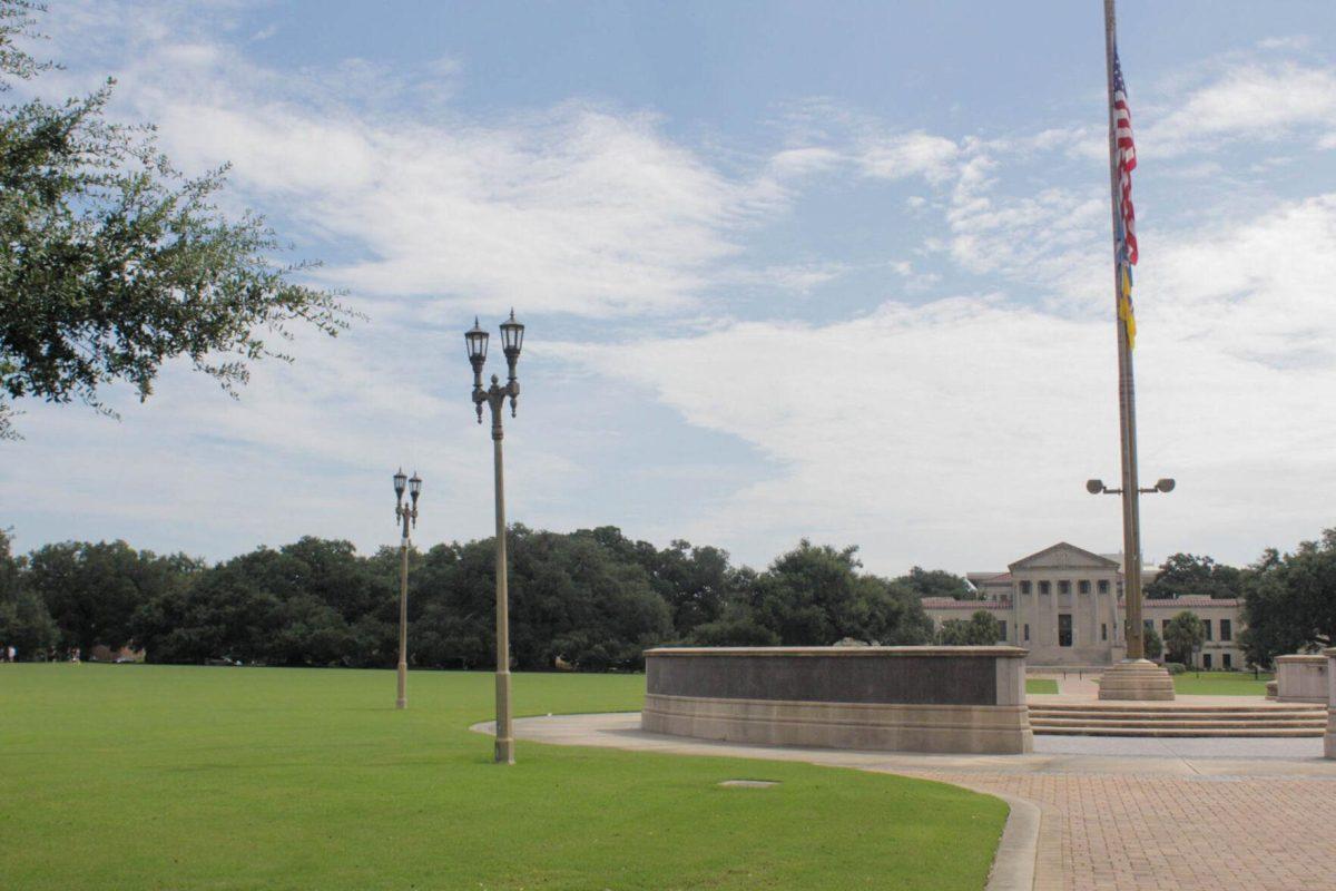 The Parade Ground sits empty during the school day on Thursday, Sept. 8, 2022, on LSU campus in Baton Rouge, La.