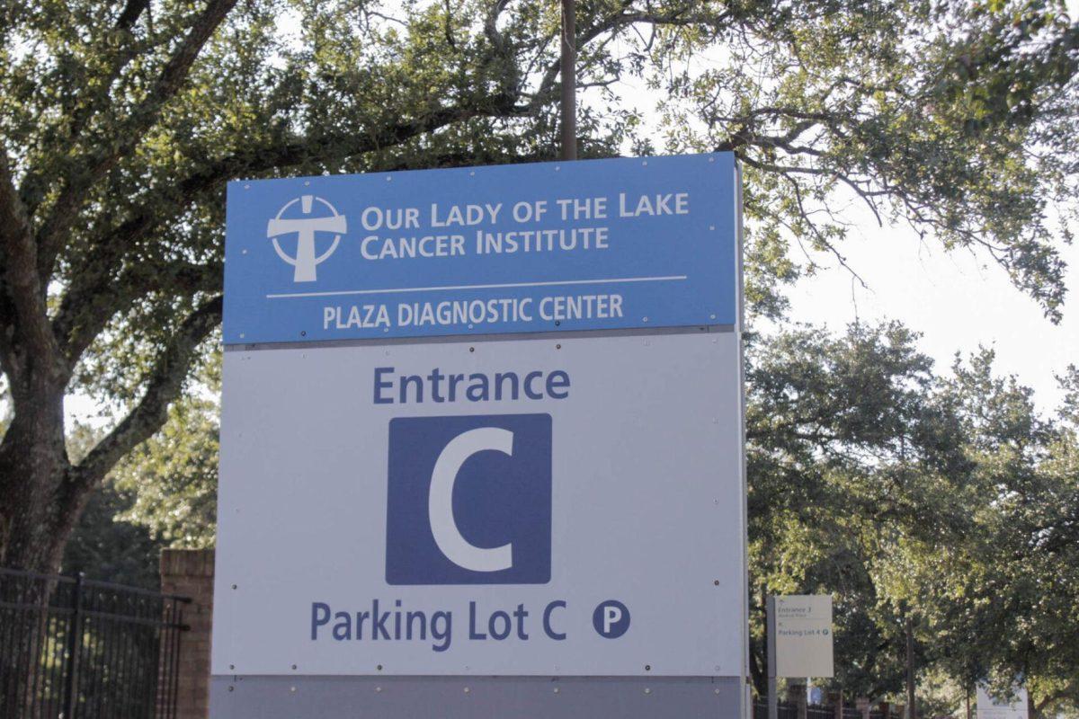 Our Lady of The Lake hospital parking lot entrance sign sits on Wednesday, Sept. 14, 2022, Hennessy Blvd. in Baton Rouge, La.