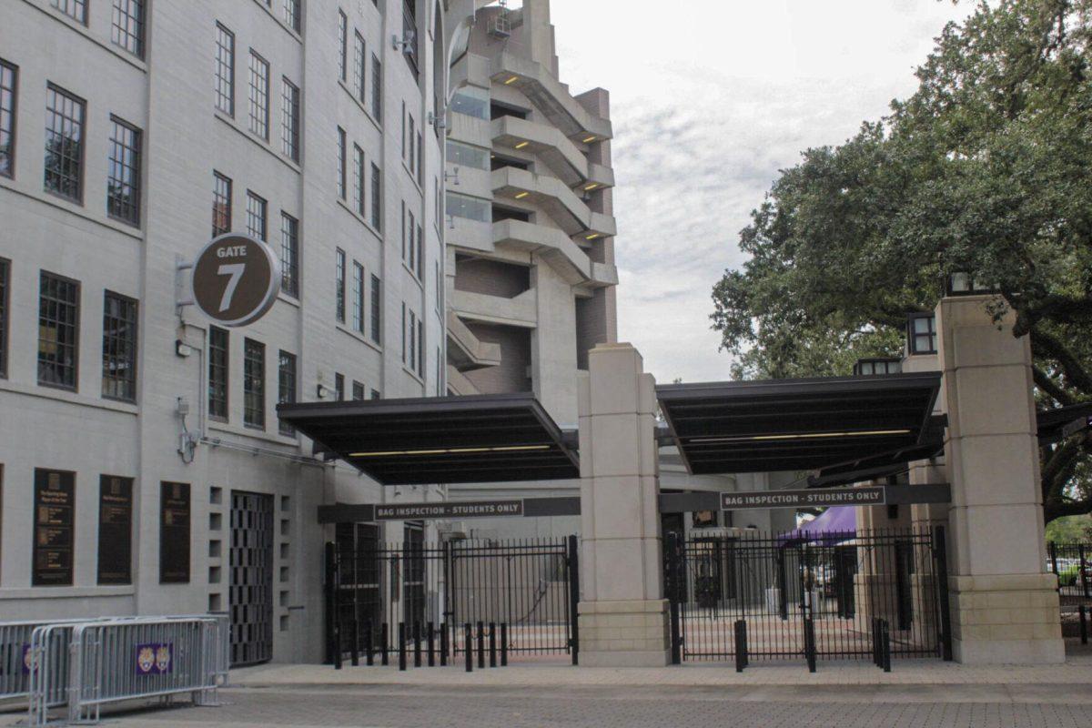 The LSU student gate sits empty on Thursday, Sept. 8, 2022, on N. Stadium Drive, in Baton Rouge, La.