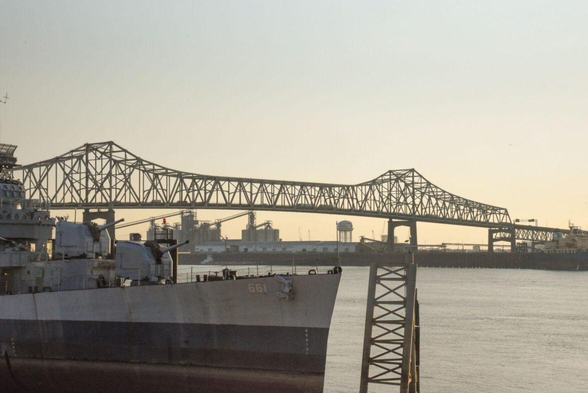 The Mississippi River Bridge sits on Thursday, Sept. 15, 2022 on the Mississippi River in Baton Rouge, La.