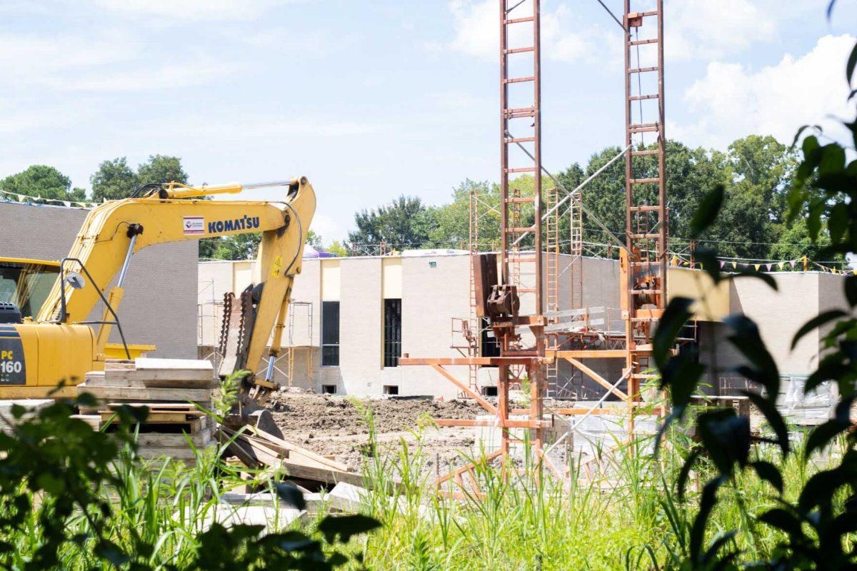 The in-construction new McKinley school sits Thursday, Sept. 01, 2022, by Edward Gay Apartments on LSU's campus.