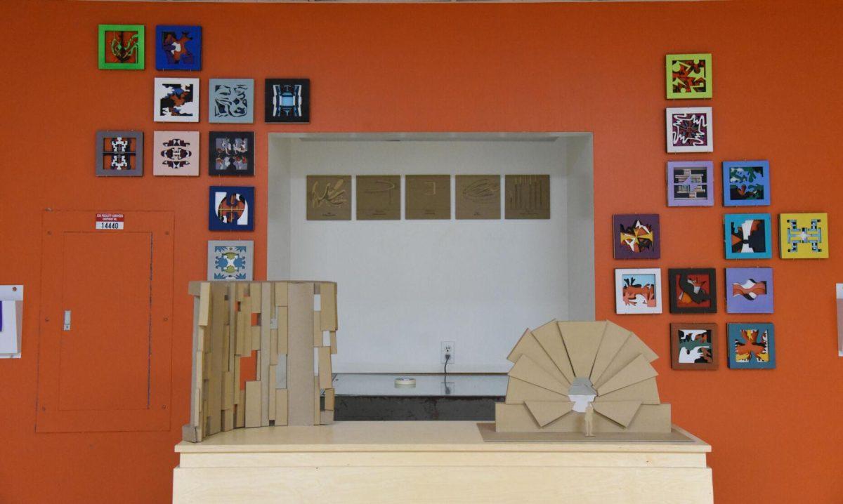 Sculptures sit on Thursday, Sep. 29, 2022, in the College of Art and Design building in Baton Rouge, La.