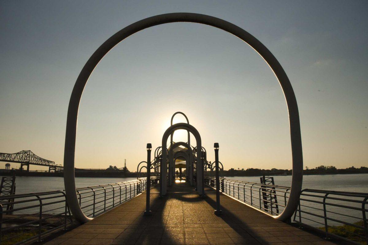 Lookout pier sits on Thursday, Sept. 15, 2022 on the Mississippi River in Downtown, Baton Rouge, La.