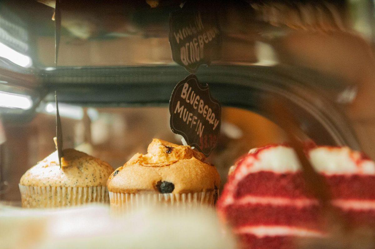 Baked goods including muffins and cakes rest inside a display case&#160;on Tuesday, Oct. 4, 2022,&#160;at Coffee Joy on Perkins Road in Baton Rouge, La.