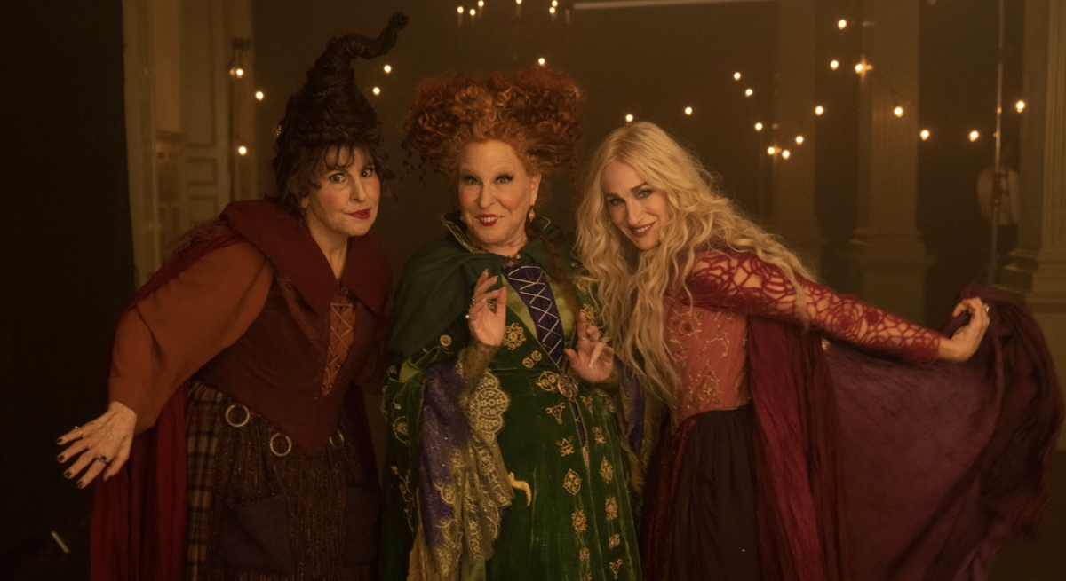 Kathy Najimy, Bette Midler and Sarah Jessica Parker reprise their roles as Mary, Winnie and Sarah Sanderson in "Hocus Pocus 2."