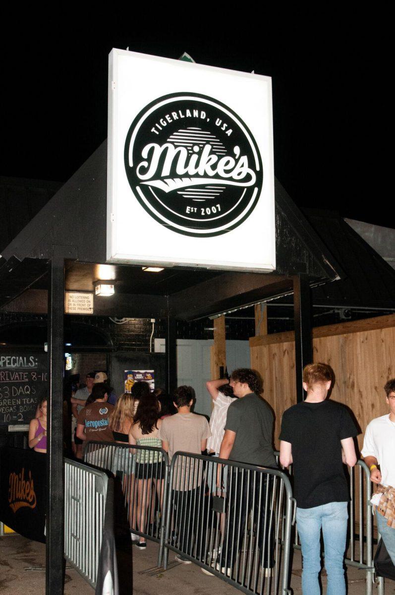 Patrons enter Mike's at Tigerland in Baton Rouge, La on Thursday, Oct. 6, 2022.