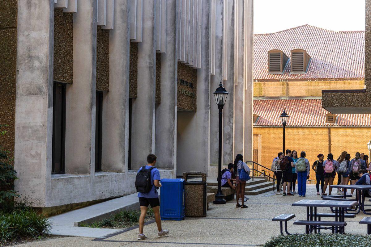 Students gather Thursday, Oct. 6, 2022, around Arthur R. Choppin Hall.