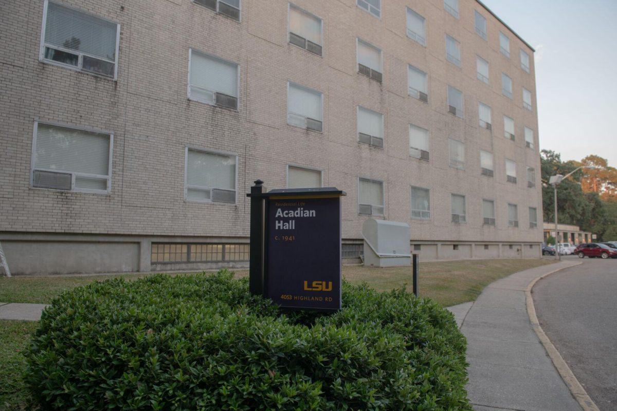 Acadian Hall sits on Wednesday, Oct. 5, 2022, on Highland Drive in Baton Rouge, La.