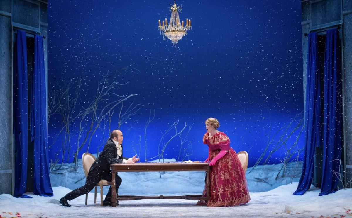 A scene in "Eugene Onegin," the Turner-Fischer Center's opera performance in 2018.